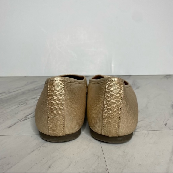 Vionic Orinda Gold Leather Square Toe Ballet Flat 9 1/2 - Picture 3 of 13